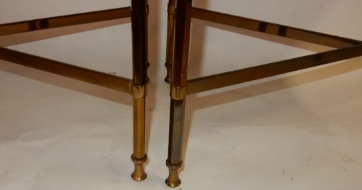 1950/70 'Pair of Ends of Bronze Sofas, Oxidized Mirror Trays With Galleries Maison Ramsay Style With Spacer - Image 3