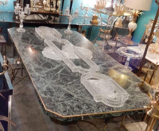 1900 'Centerpiece Table Molded Crystal Baccarat Model Bamboo 31 Pieces - Image 8
