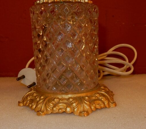 1970 'Pair Of Lamps In Glass Or Crystal And Gilt Bronze - Image 6