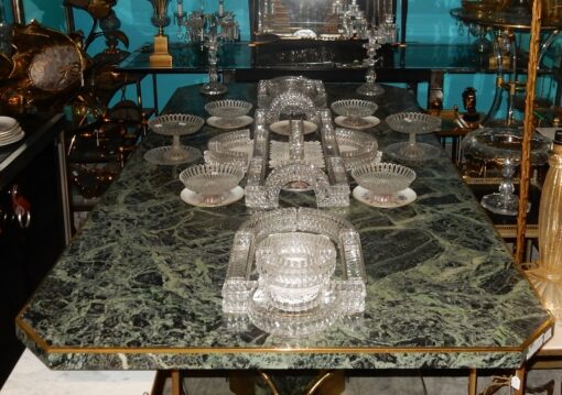 1900 'Centerpiece Table Molded Crystal Baccarat Model Bamboo 31 Pieces - Image 5