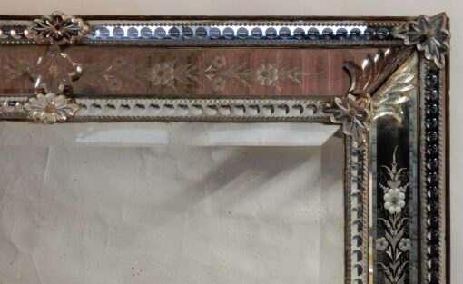 1850' Miroir Vénitien Style LXIV Décor Floral 125 x 99 cm – Image 6