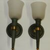 1940'  Paire d'Appliques Art Déco Par Perzel Signées – Image 3