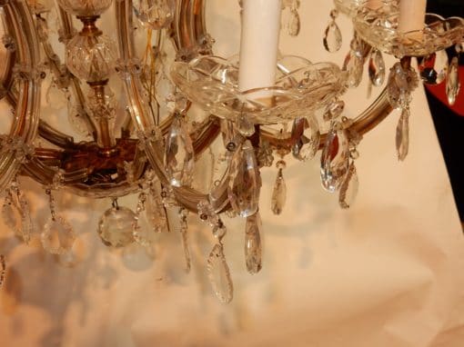 1950' Lustre Cage en Cristal de Bohême 10 Bras 15 Lampes – Image 5