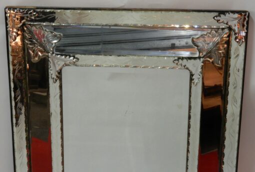 1850's Venetian Mirror In The Style Of LXIV With a Floral Decor 102 x 84 cm - Image 6