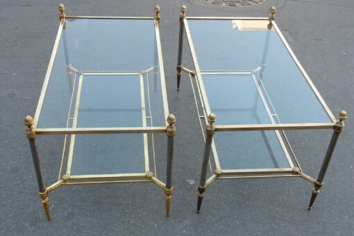 1950/70' Paire de Tables Basses Maison Jansen Vitrées 93 X 48 X H 49 cm – Image 8