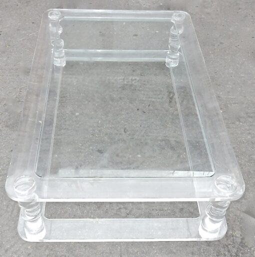 1970' Coffee Table In Lucite ROMÉO  0m90X1m80 Model "MIRAGE" - Image 5
