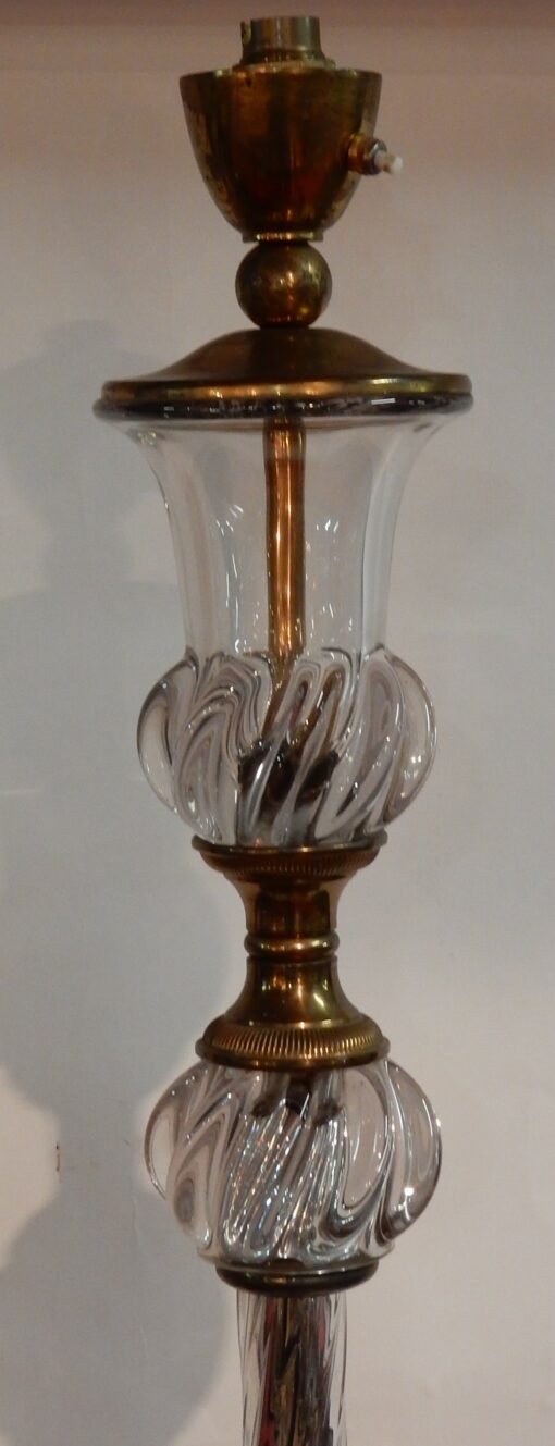 1950/70 Lampadaire Cristal Et Laiton Saint Louis – Image 5