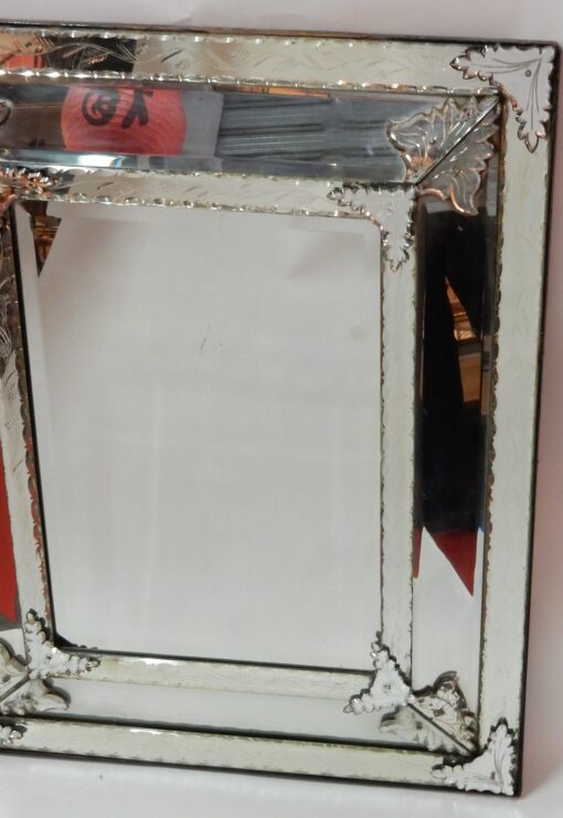 1850's Venetian Mirror In The Style Of LXIV With a Floral Decor 102 x 84 cm - Image 7