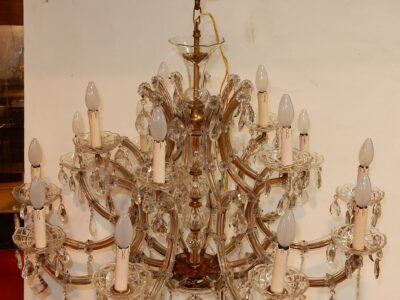 1950' Bohéme Crystal Chandelier 10 Arms 15 Bulbs