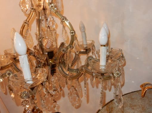 1920/40' Cage Crystal Marie Thérèse Chandelier - Image 4