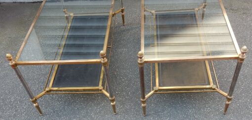 1950/70' Pair of Coffee Table Maison Jansen Leather 93 X 48 X H 49 cm - Image 7