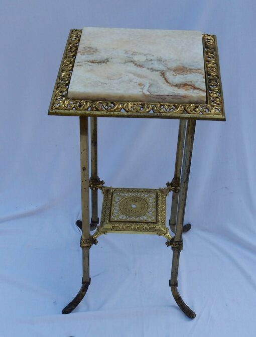 1880/1900 'Bolster Style Louis 14 Bronze And Onyx