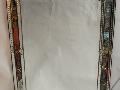 1850' Venetian Mirror In The Style Of LXIV With a Floral Decor 125 x 99 cm