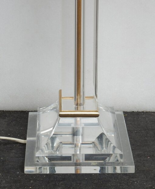 1970' Pair of Lamps in Lucite Columns Deco - Image 7
