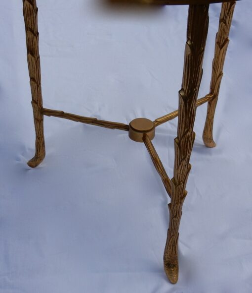 1950/70' Round Pedestal Maison Charles, Top In Glass  Diameter 41 cm - Image 3