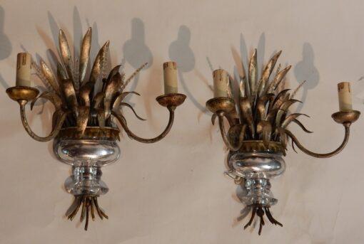 1970' Pair Wall Lamp  in the Style of Maison Baguès Ou Banci