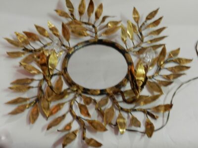 1970' Wall Lamp Enlightening in Brass Maison Jansen Baroque Style