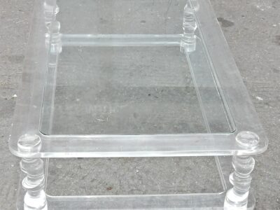 1970' Coffee Table In Lucite ROMÉO  0m90X1m80 Model "MIRAGE"