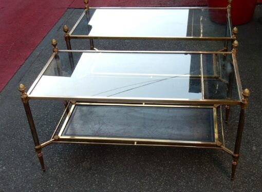 1950/70' Pair of Coffee Table Maison Jansen Leather 93 X 48 X H 49 cm - Image 5