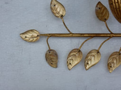 1970' Wall Lamp With Glass Leaves in the Style of Maison Bagués Or Banci - Image 2