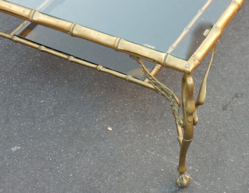 1950/70' Bronze Coffee Table With Swan and its 6 Pieces of Sofas 145 x 94 cm - Image 5