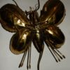 1970' Wall Lamp Butterfly Duval Brasseur Or Isabelle Faure With Wings Agate  30 X H  37 CM - Image 6