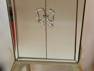 1940' Jansen Cabinet Adorned With Mirrors Art Deco