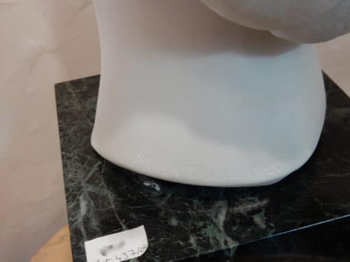 1930 'Art Deco Woman's head In Marble Signed By  M. Di Domenico - Image 2