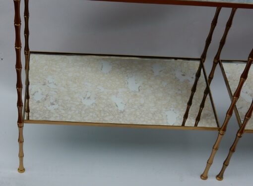 1950/70'  Pair of End of Sofa in the Style of Maison Baguès Model Bamboo 58 X 34  cm - Image 2