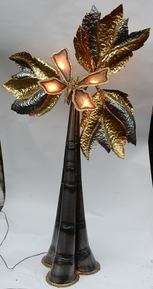 1970-1980 Floor Lamp With Butterfly DLG Duval Brasseur - Image 5