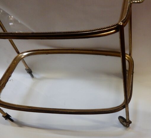 1970' Bar Roulant en Bronze et Laiton Doré Maison Baguès – Image 4