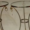 1970/80' Paire de Guéridons Ou Similaires Bronze Doré Et Argenté Style Maison Charles – Image 2