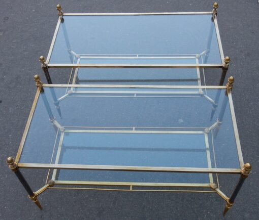 1950/70' Paire de Tables Basses Maison Jansen Vitrées 93 X 48 X H 49 cm – Image 2