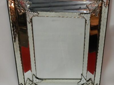 1850's Venetian Mirror In The Style Of LXIV With a Floral Decor 102 x 84 cm