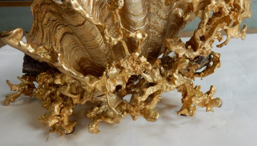 1970/80 ' Cuts Font By Claude Victor Boeltz Gilted Bronze With Amethyste And Rock Crystal - Image 7