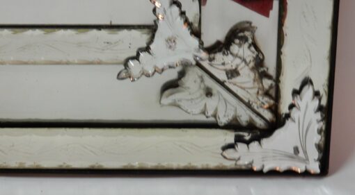 1850's Venetian Mirror In The Style Of LXIV With a Floral Decor 102 x 84 cm - Image 2