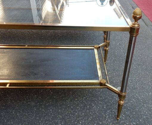 1950/70' Pair of Coffee Table Maison Jansen Leather 93 X 48 X H 49 cm - Image 6