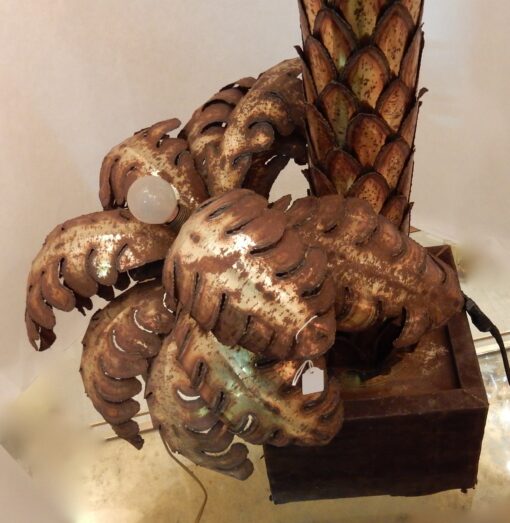 1970' Palm Tree Enlightening in Brass Style Maison Jansen - Image 7