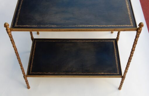 1950/70' Pair End of Sofa Style Maison Bagués Brass And palm Tree Deco 64 X 36 cm - Image 3