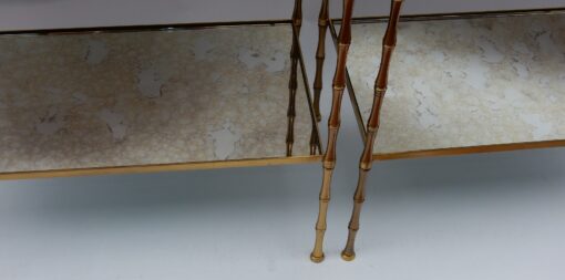 1950/70'  Pair of End of Sofa in the Style of Maison Baguès Model Bamboo 58 X 34  cm - Image 7