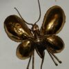 1970' Wall Lamp Butterfly Duval Brasseur Or Isabelle Faure With Wings Agate  30 X H  37 CM - Image 8