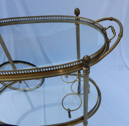 1970 ' Rolling Bar in Bronze and Gold Brass Maison Bagués - Image 5