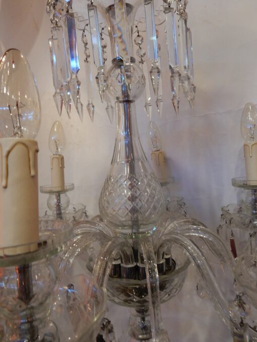1920/40' Bohemian Or Baccarat  Crystal Chandelier 6 Arms - Image 7