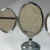 1950' Miroir De Bijoutier Trypique DLG Jacques Adnet Bronze Nickelé – Image 3