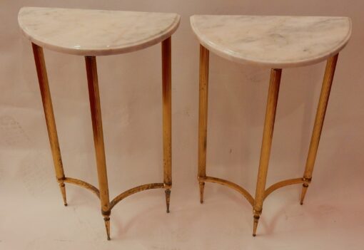 1970 'Pair Of Consoles Half Moon In The Style Of L XVI