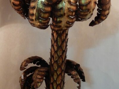 1970' Palm Tree Enlightening in Brass Style Maison Jansen