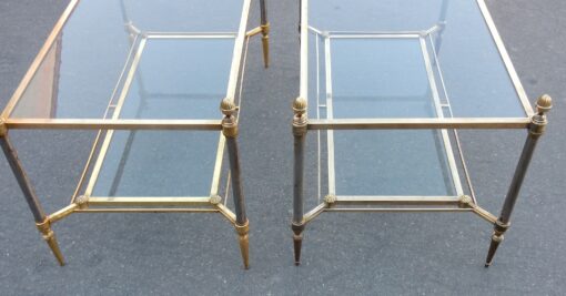 1950/70' Paire de Tables Basses Maison Jansen Vitrées 93 X 48 X H 49 cm – Image 7
