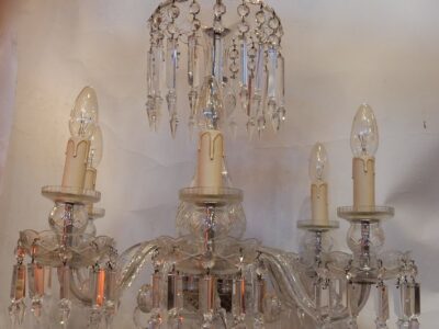 1920/40' Bohemian Or Baccarat  Crystal Chandelier 6 Arms