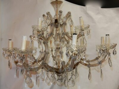 1950' Bohemian Crystal Chandelier 12 Lights