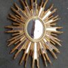 1970' Ovale Convex Mirror Gilded Resin 85 x 67 cm